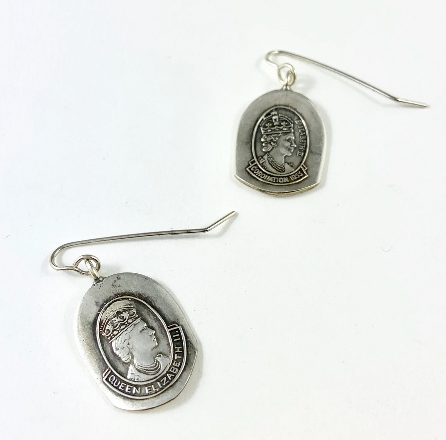 Silver Spoon Queen Elizabeth Earrings