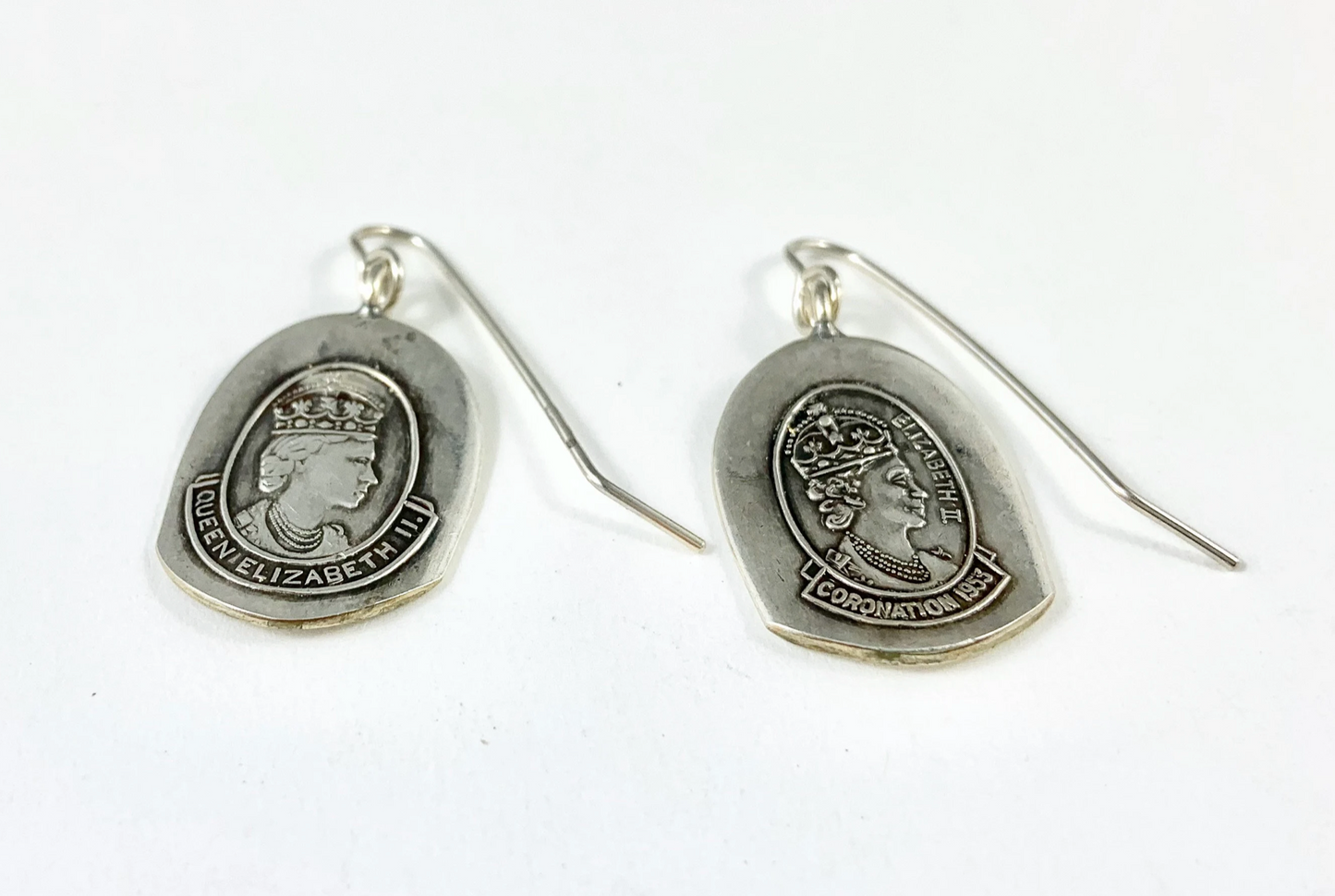 Silver Spoon Queen Elizabeth Earrings