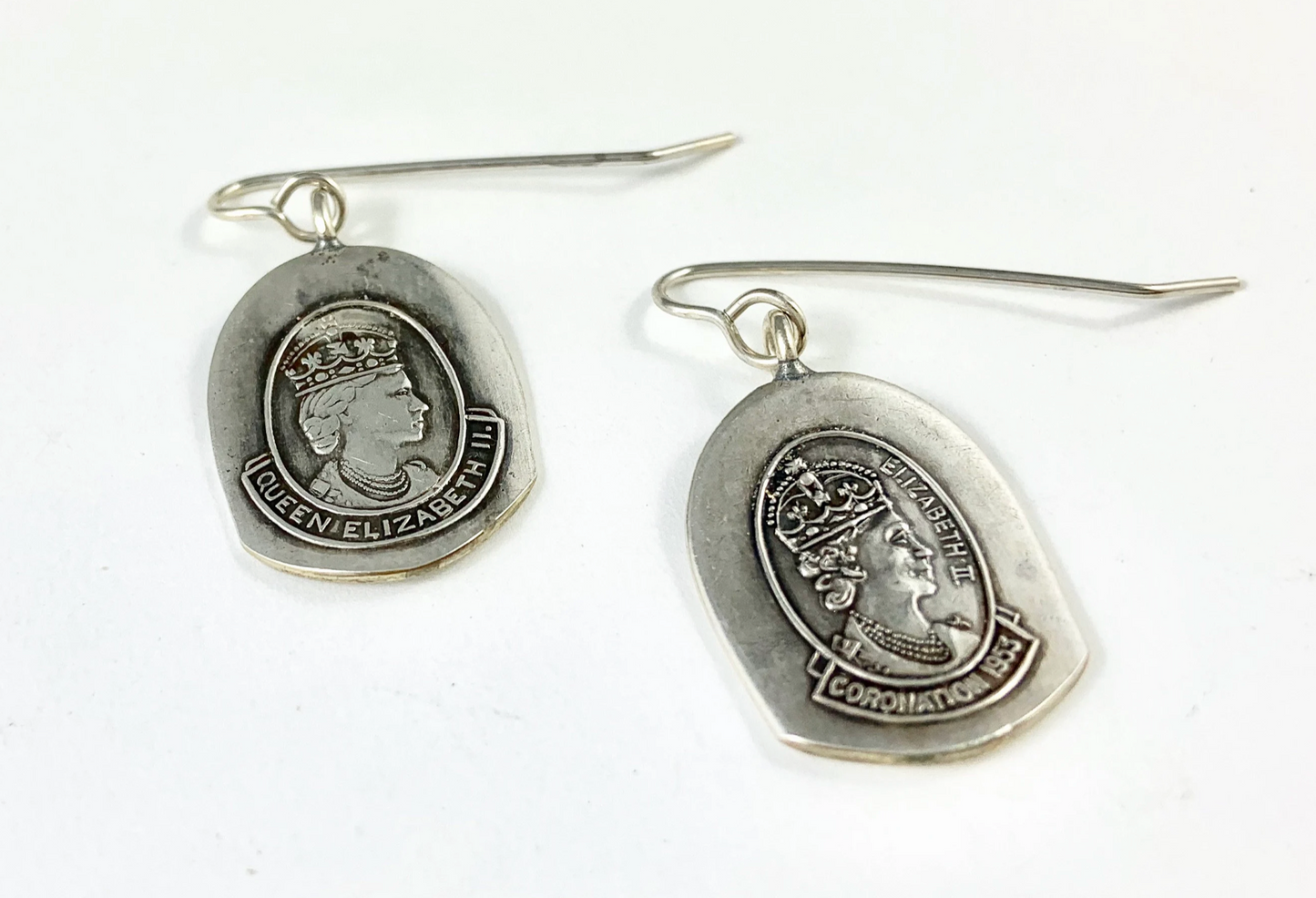 Silver Spoon Queen Elizabeth Earrings