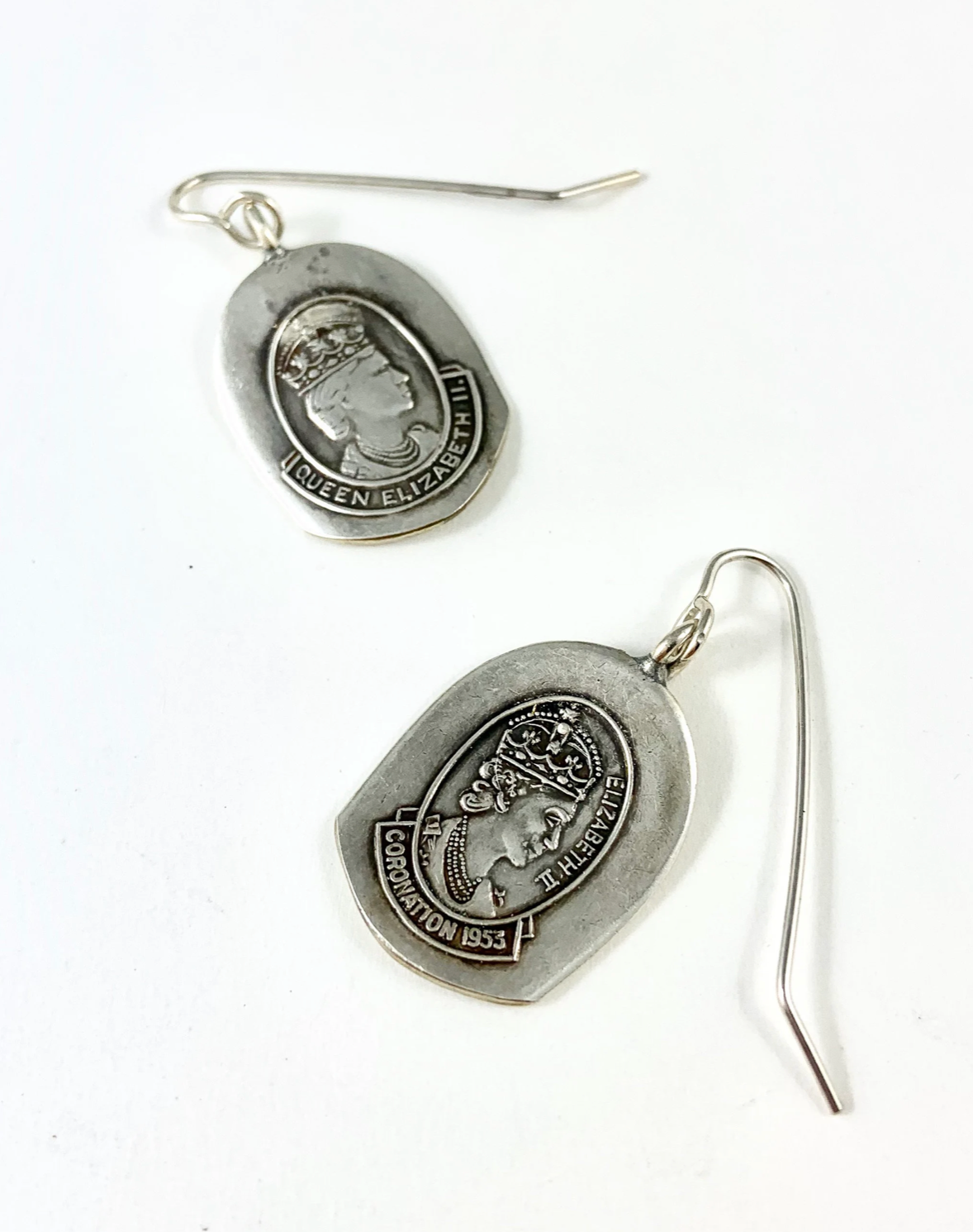 Silver Spoon Queen Elizabeth Earrings