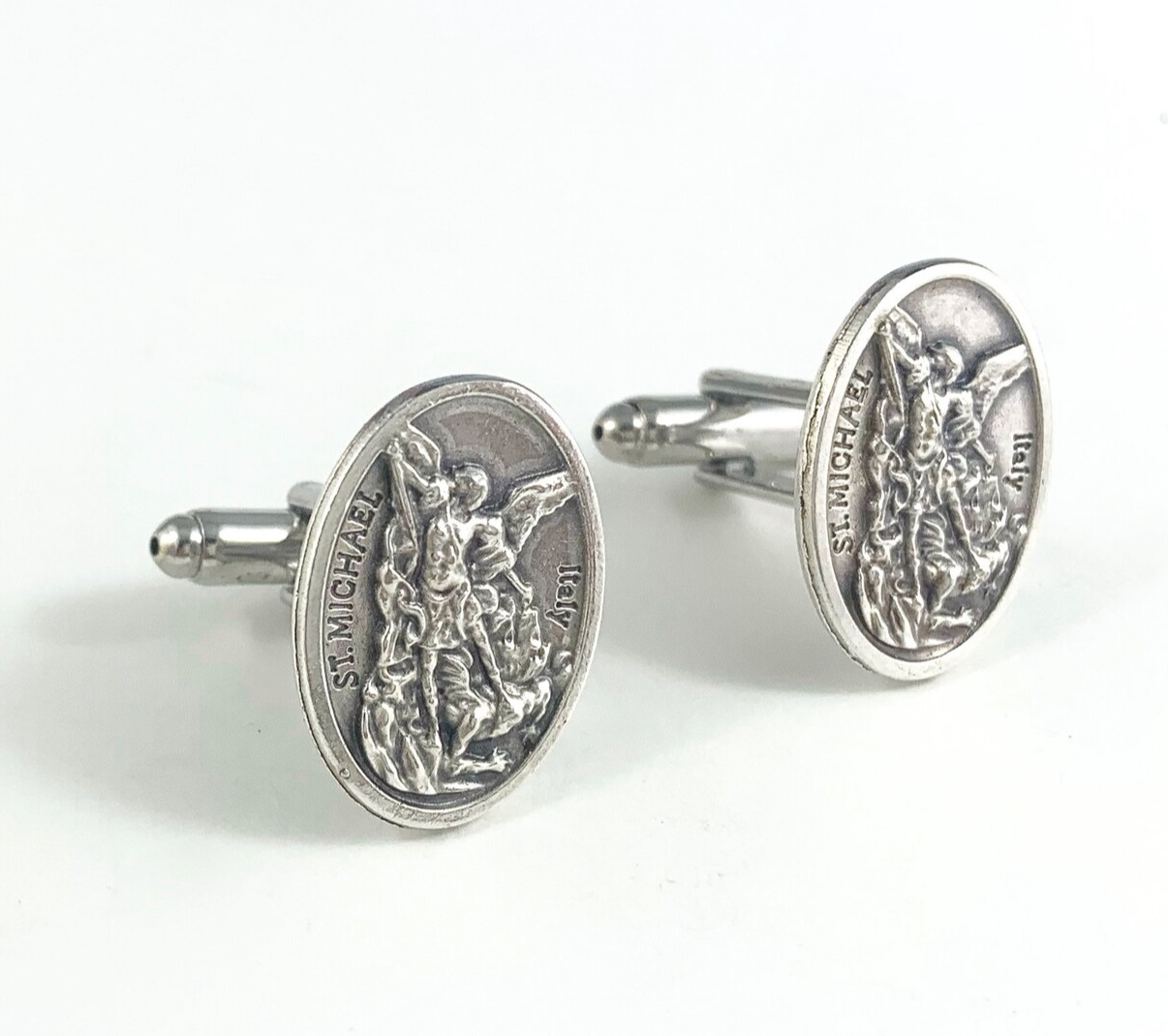 Saint Michael Medal Cufflinks