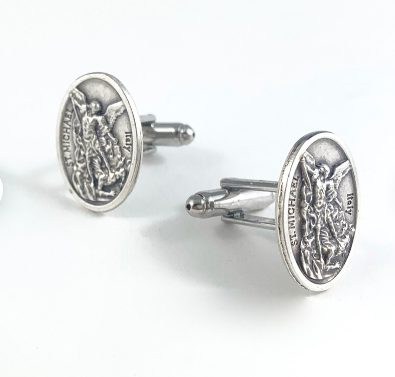 Saint Michael Medal Cufflinks