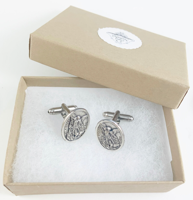 Saint Michael Medal Cufflinks