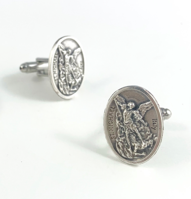 Saint Michael Medal Cufflinks