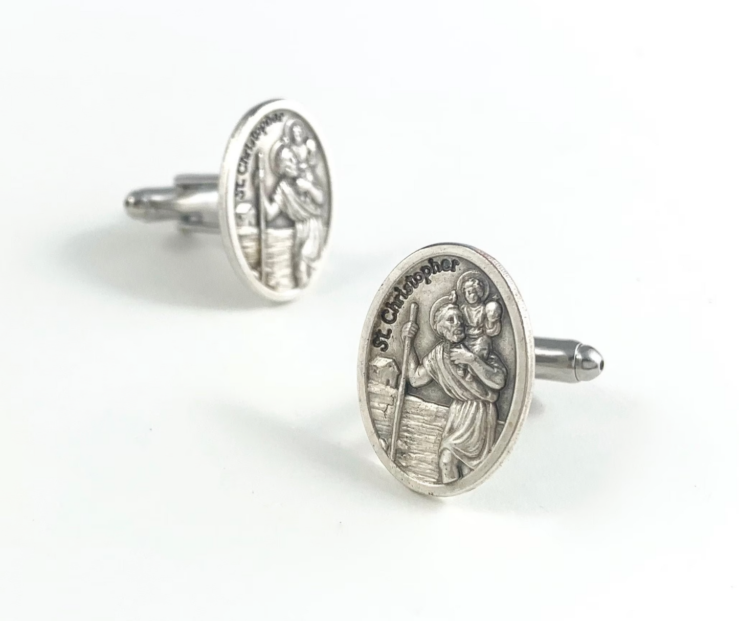 Saint Christopher Medal Cufflinks