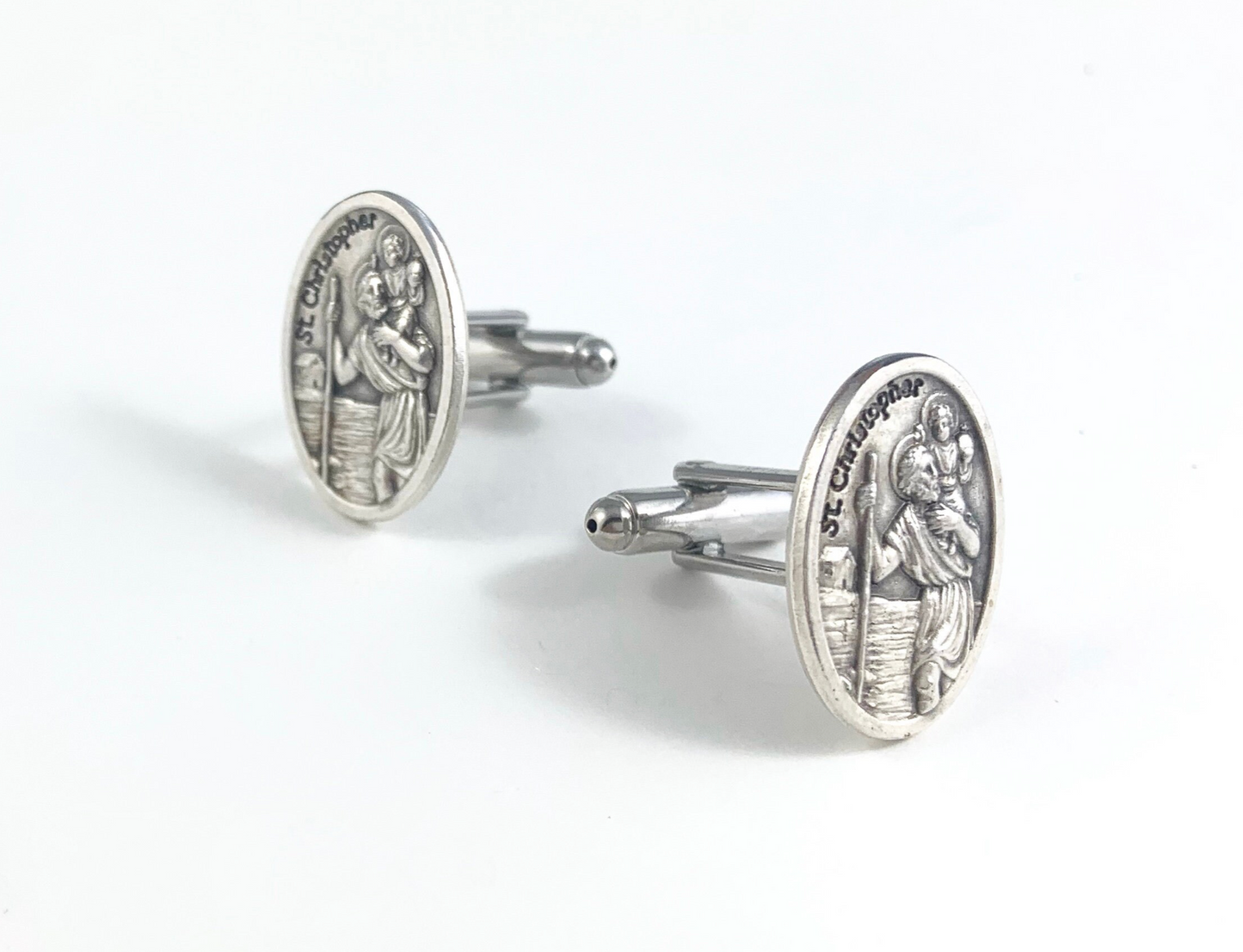 Saint Christopher Medal Cufflinks