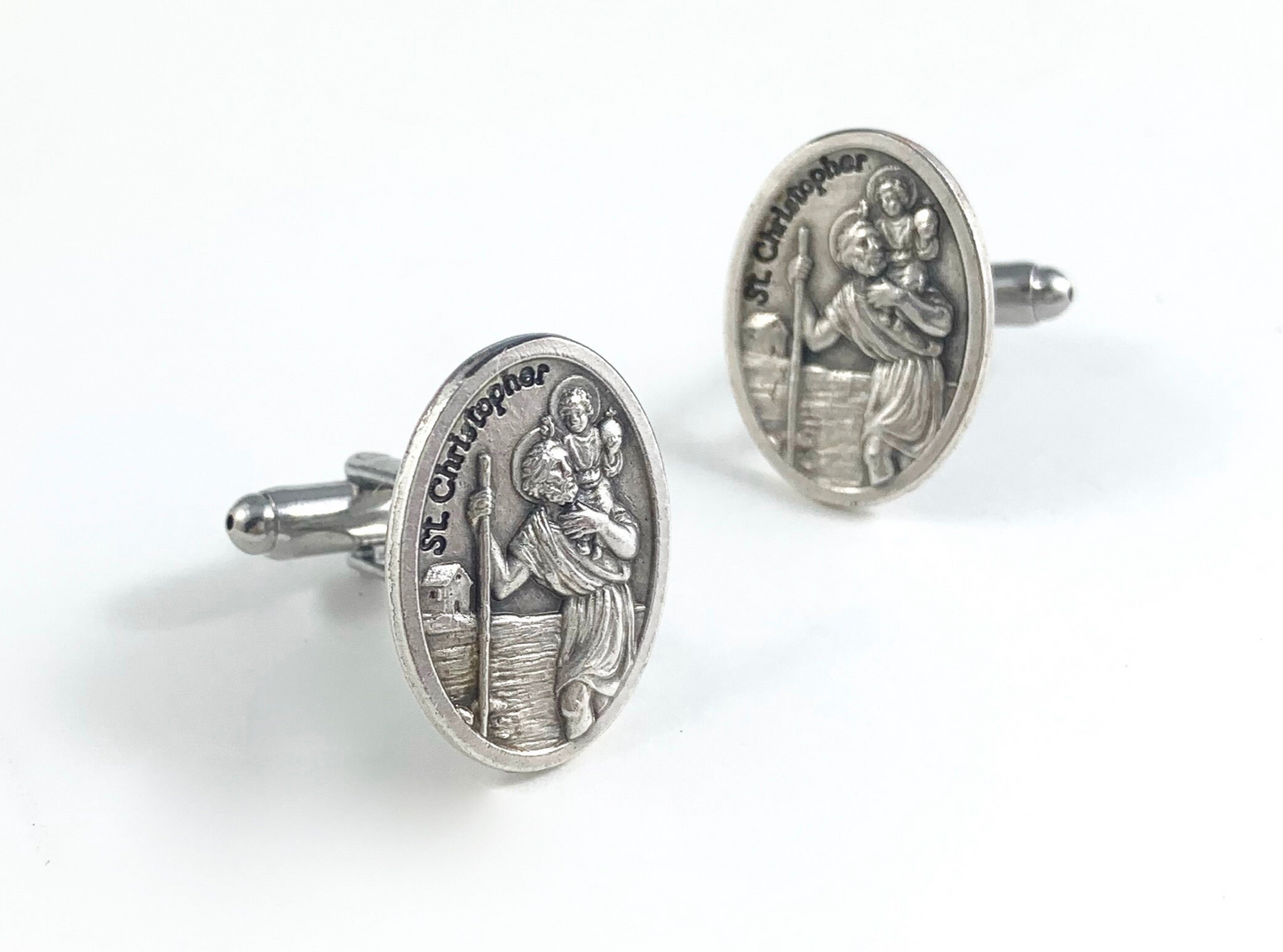 Saint Christopher Medal Cufflinks