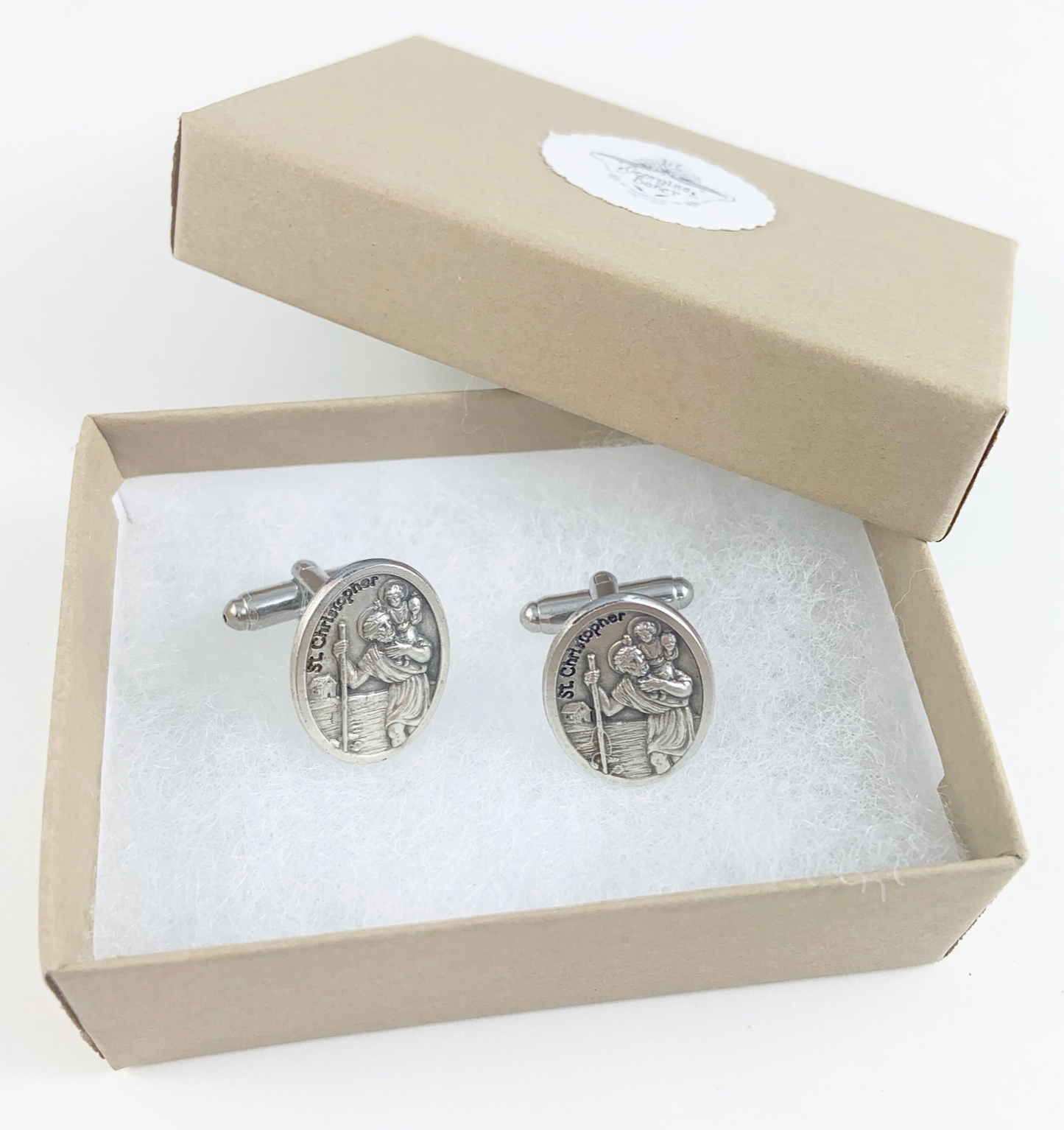 Saint Christopher Medal Cufflinks