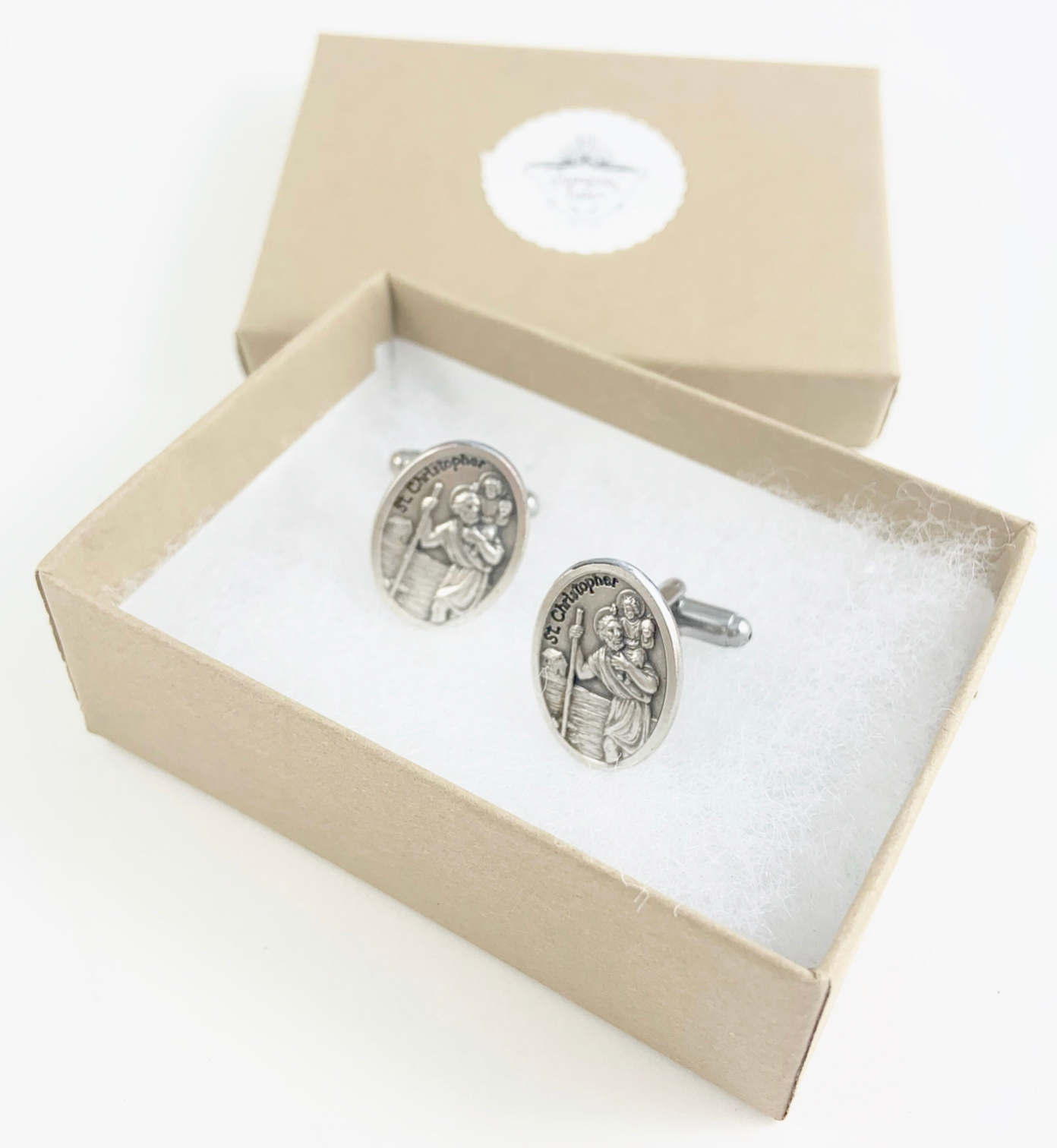 Saint Christopher Medal Cufflinks