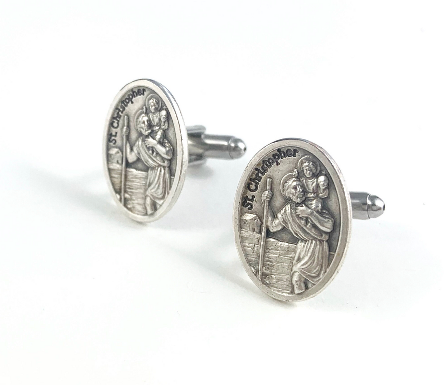 Saint Christopher Medal Cufflinks
