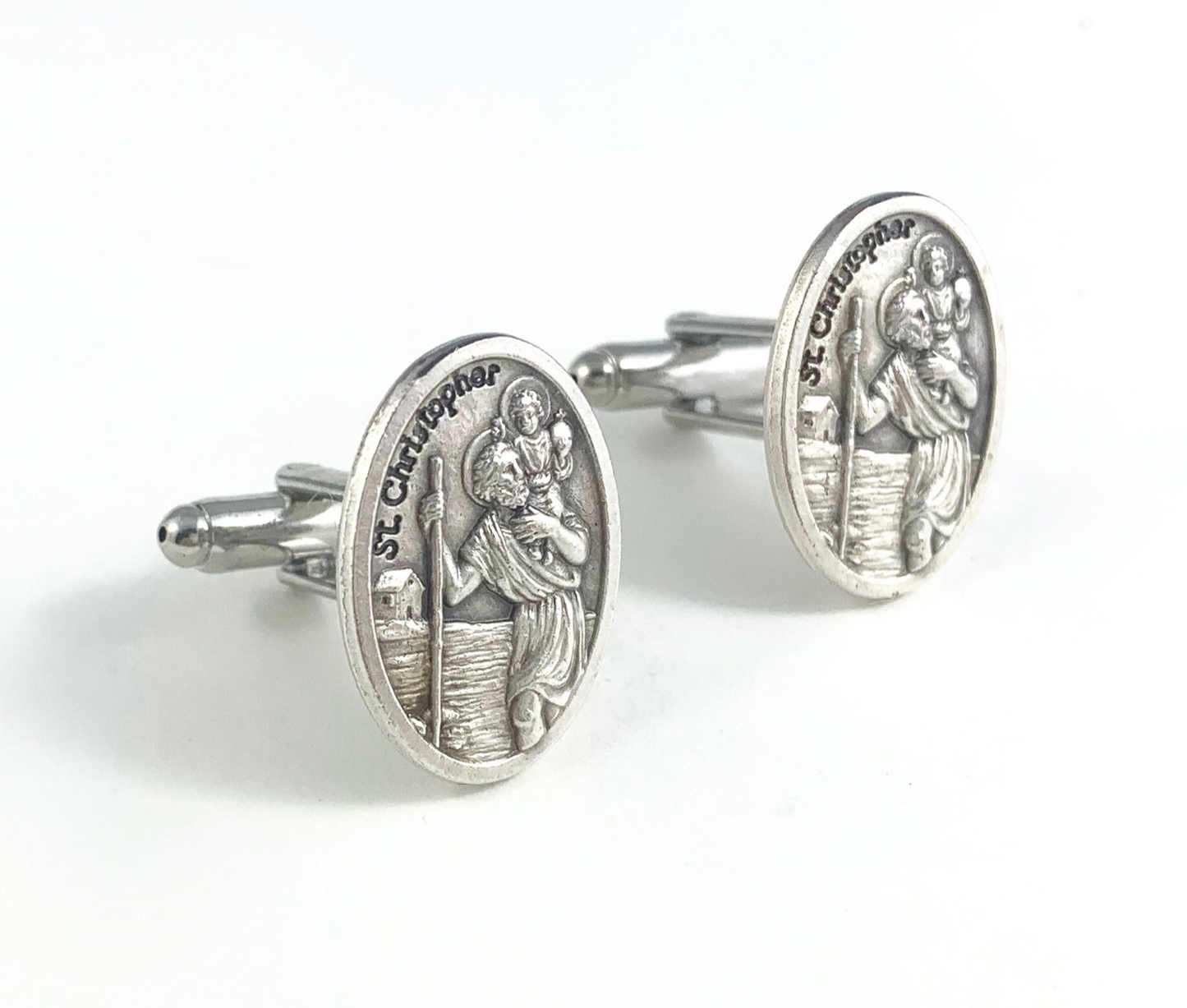 Saint Christopher Medal Cufflinks