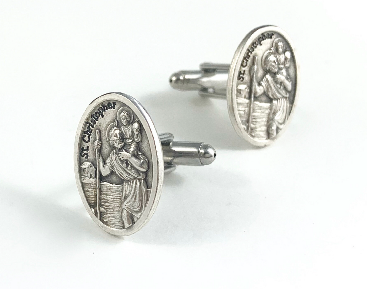 Saint Christopher Medal Cufflinks