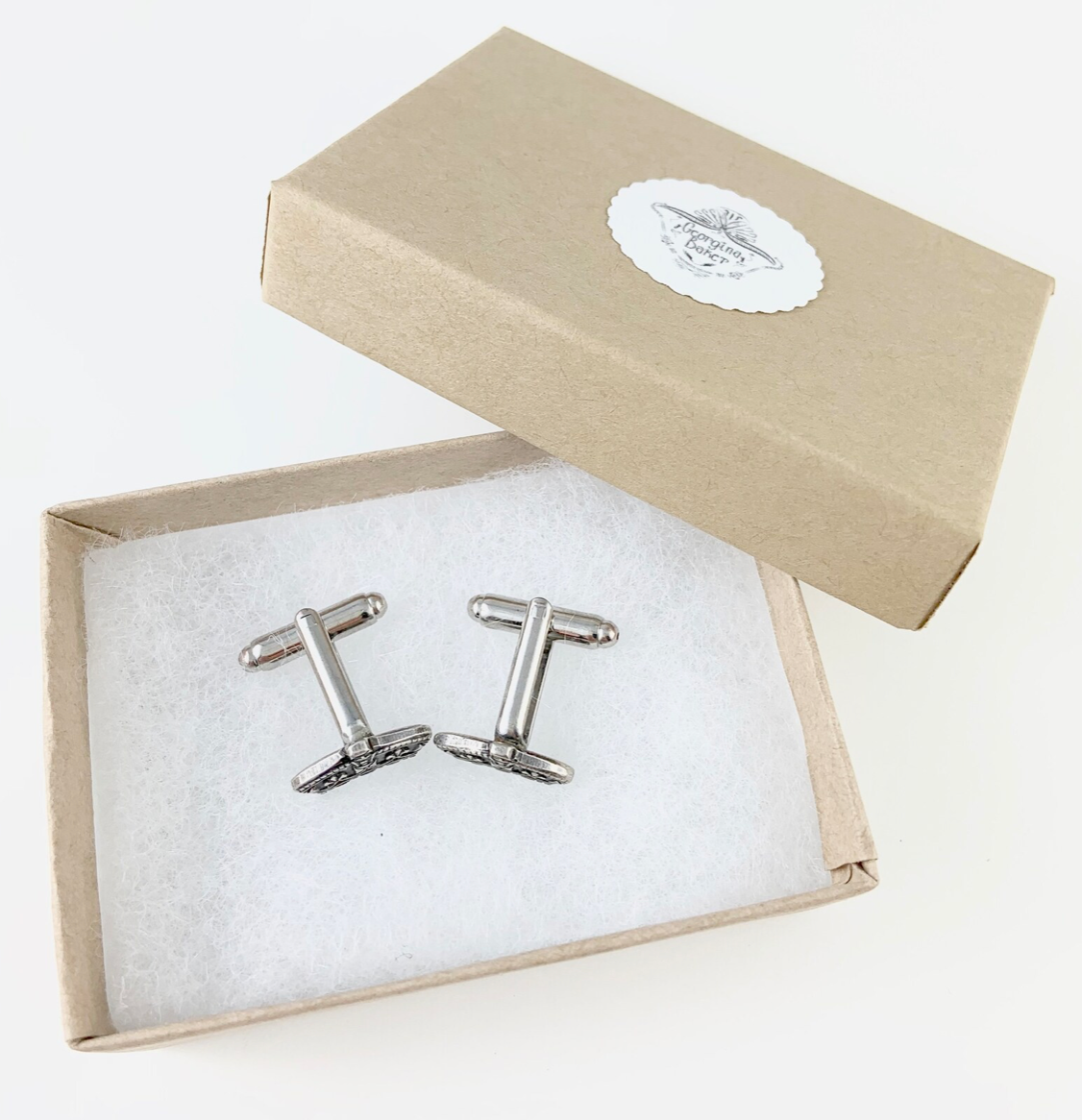 Vintage Silver Crown Cufflinks
