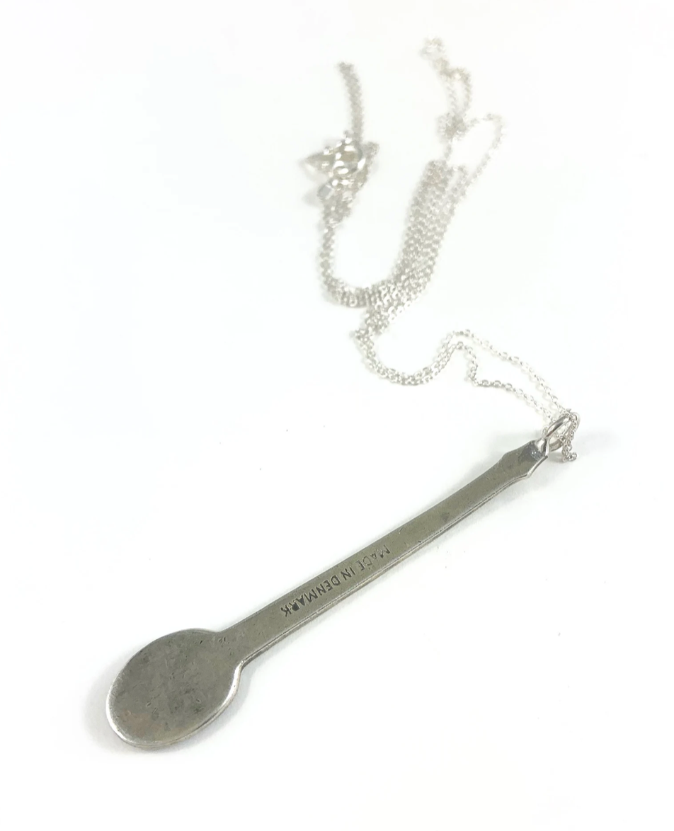 Antique Enamelled Spoon Necklace