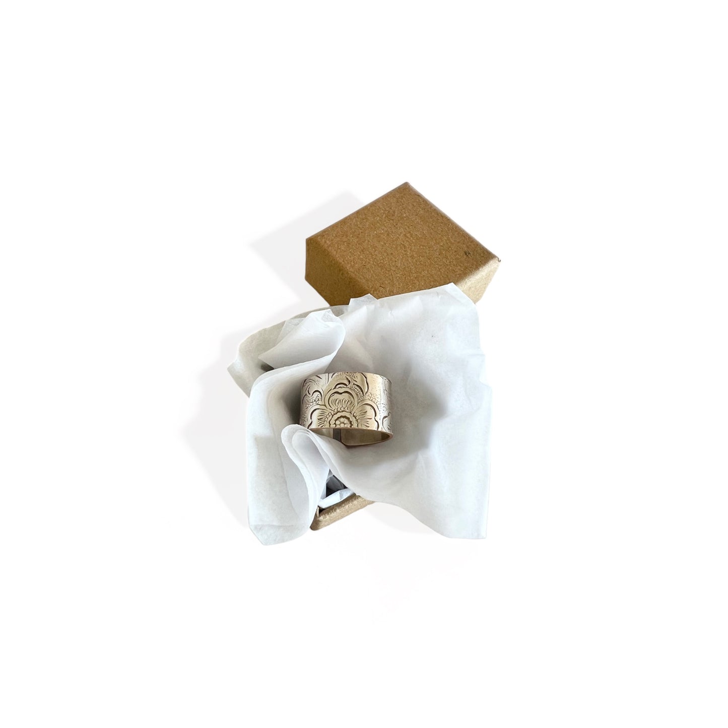 Silver and Copper Vintage Cuff Ring Size 7.5