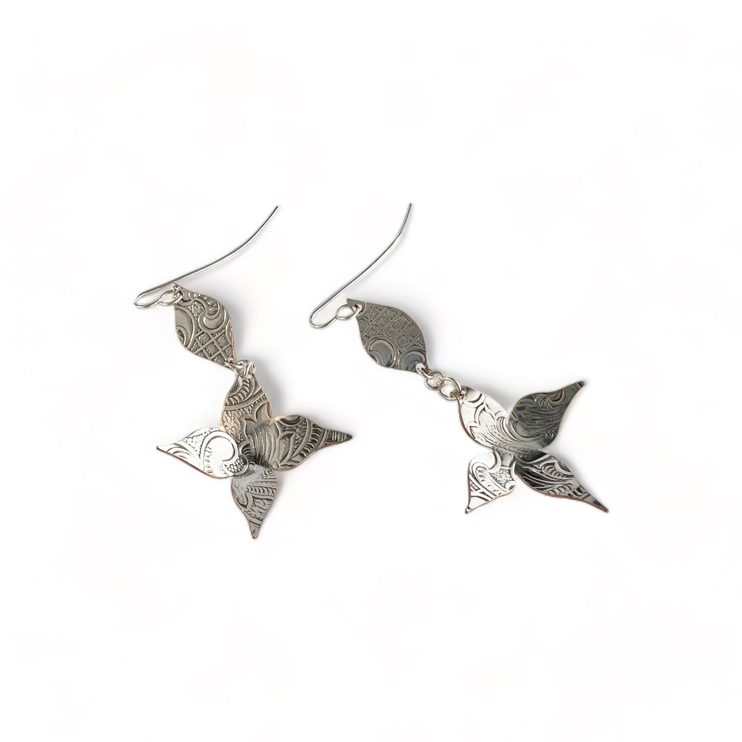Silver Flower Earrings