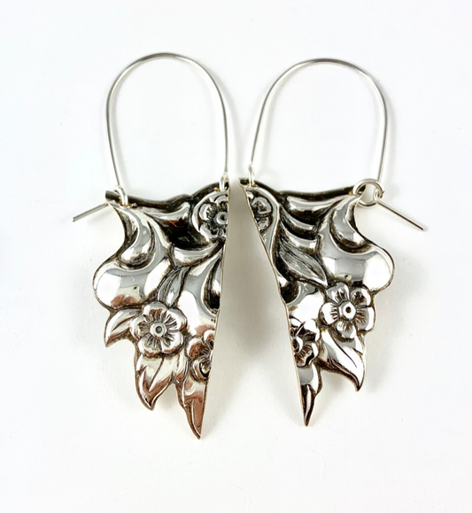Art Nouveau Silverware Earrings