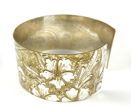 Silver and Brass Cuff Bracelet