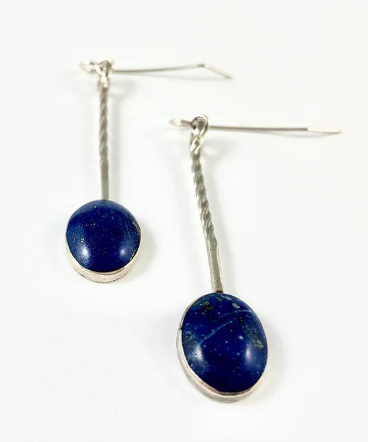 Sterling Lapis Earrings