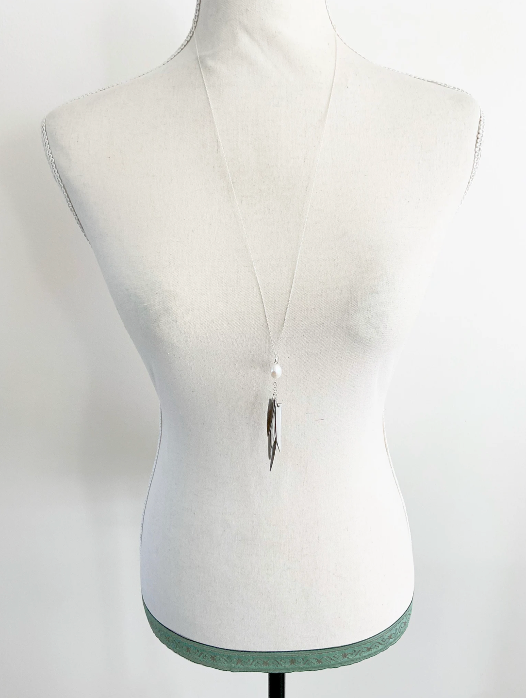 Fork Tine and Pearl Charm Necklace