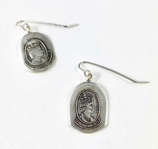 Silver Spoon Queen Elizabeth Earrings