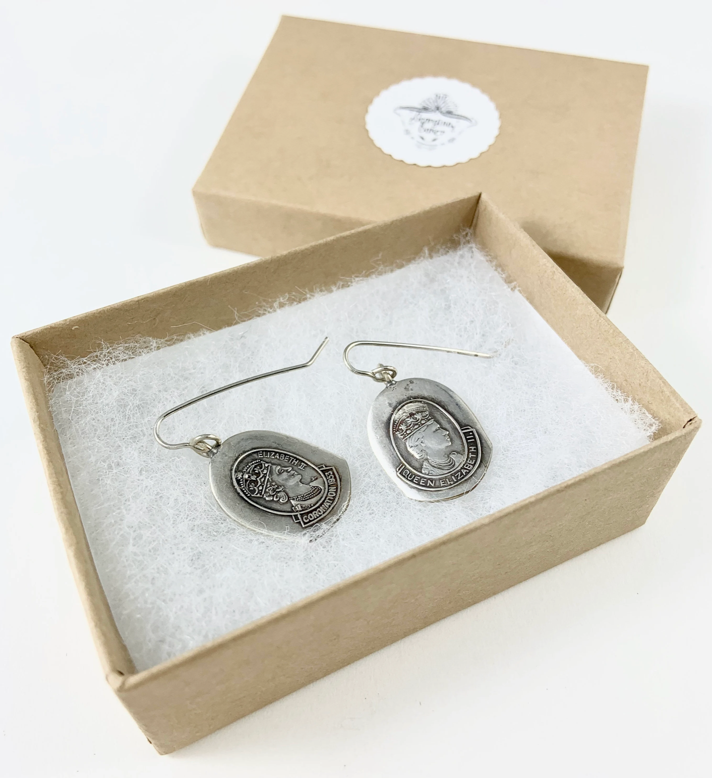 Silver Spoon Queen Elizabeth Earrings