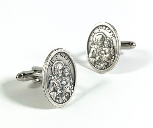 Saint Joseph Medal Cufflinks