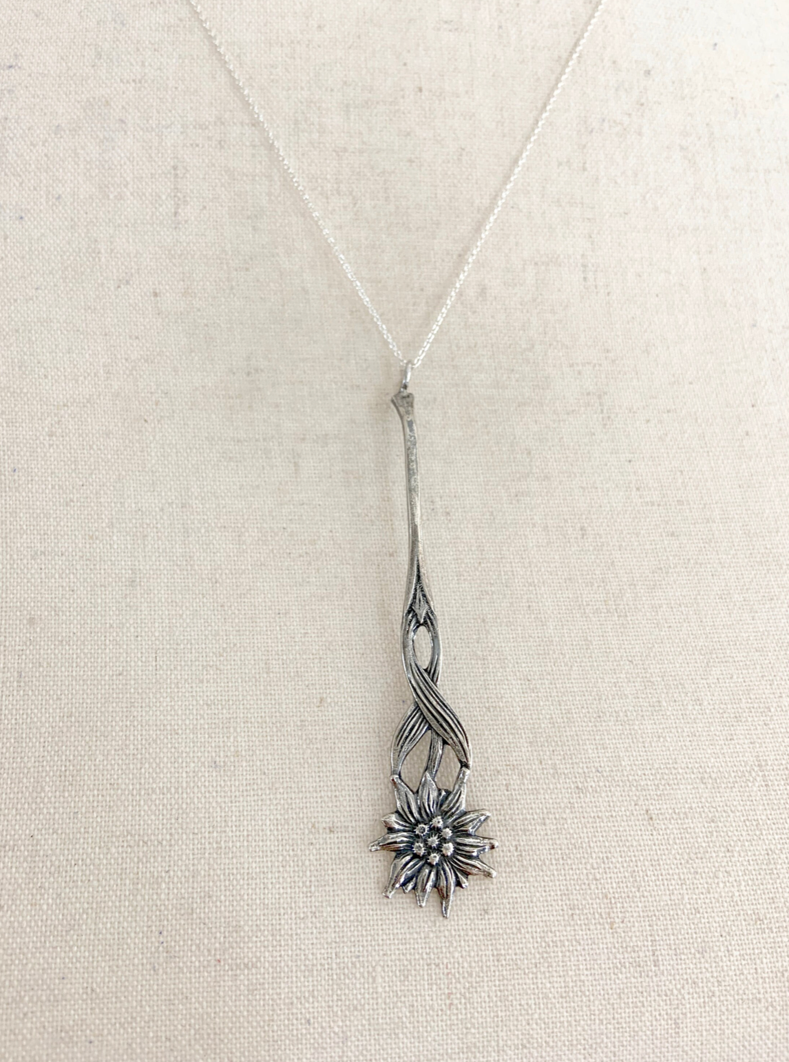 Sunflower Spoon Charm Necklace