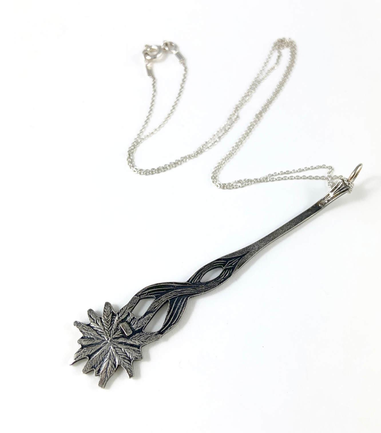 Sunflower Spoon Charm Necklace