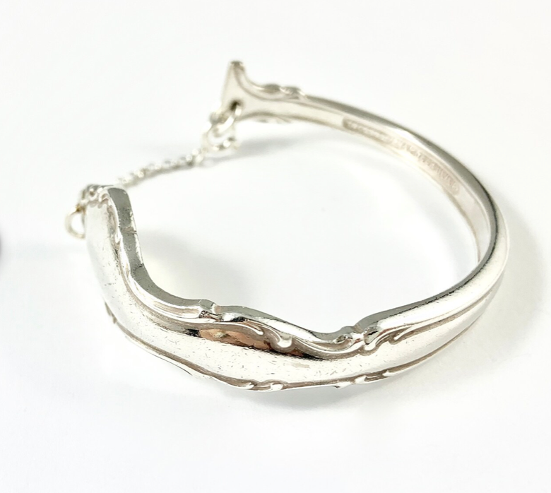 Petite Spoon Bracelet. April 1950, Cuff Bracelet. Sunflowers