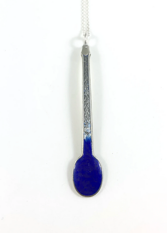 Antique Enamelled Spoon Necklace