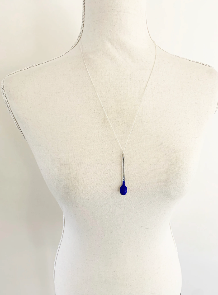 Antique Enamelled Spoon Necklace