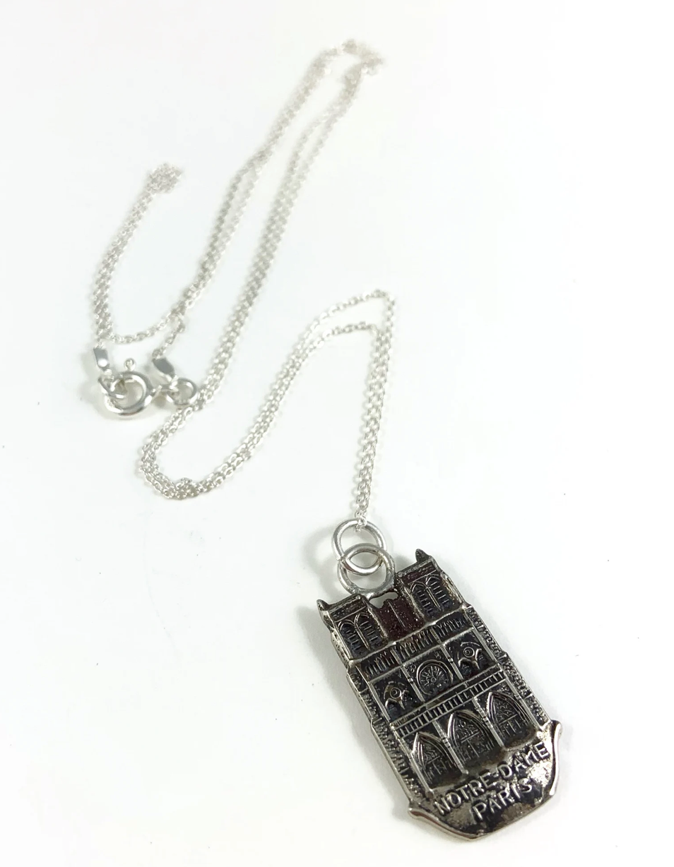 Paris Notre Dame Souvenir Charm Necklace